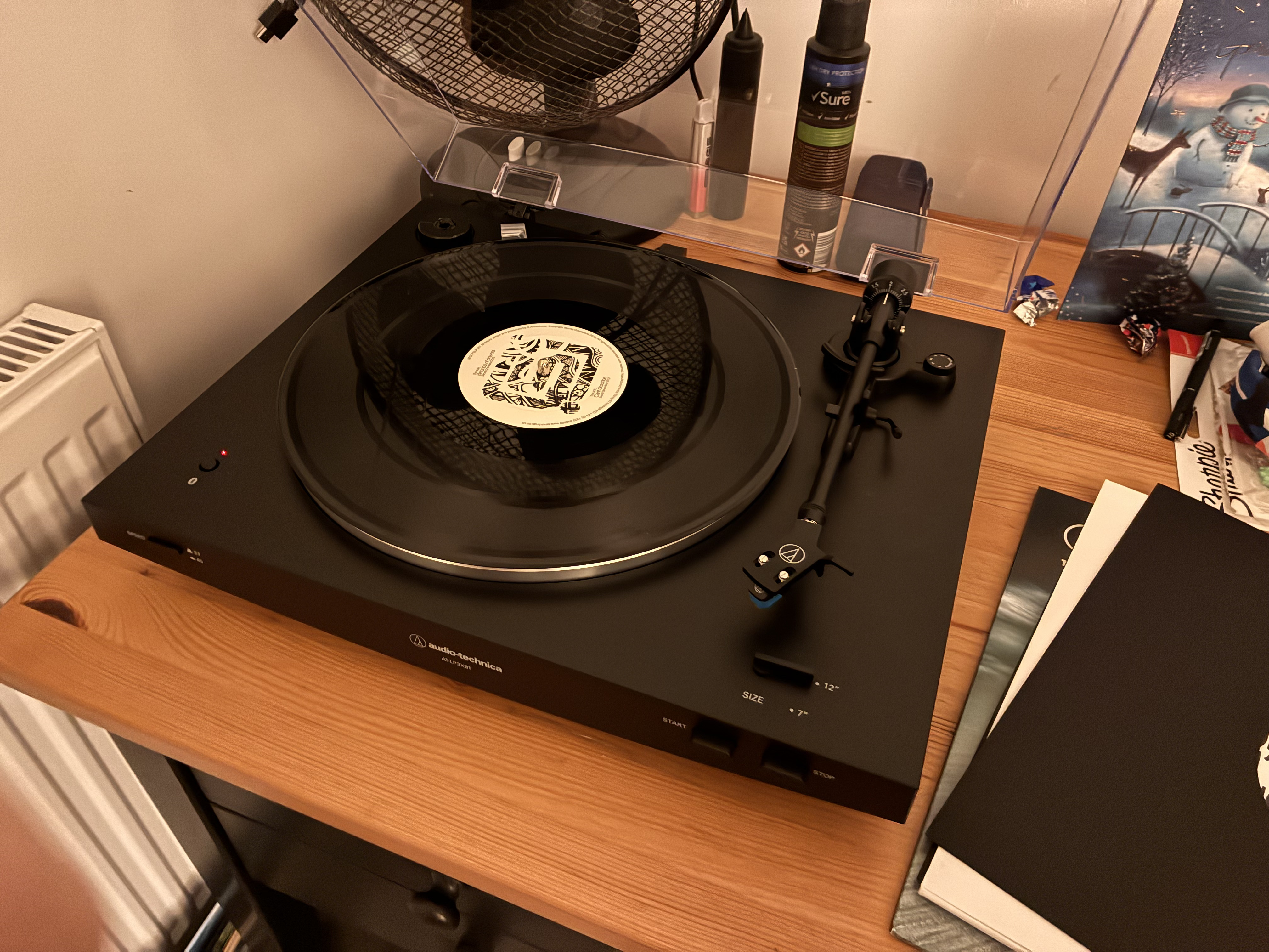 Audio-Technica AT-LP3XBT Turntable, sat on my desk at home